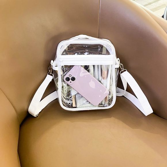 TotePrint 2 Packs Clear Black+White Wallet for Men and Women,Chest Crossbody🙈 - Picture 9 of 9